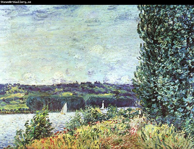 Alfred Sisley The Banks of the Seine : Wind Blowing